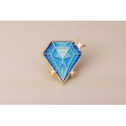 Pin’s diamant bleu gaming – Impact Émotion