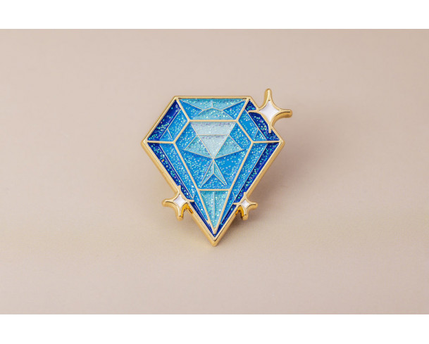 Pin’s diamant bleu gaming – Impact Émotion