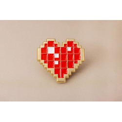 Pin’s coeur pixel gaming – Impact Émotion