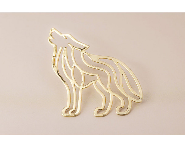 Pin’s loup dorée – Impact Émotion
