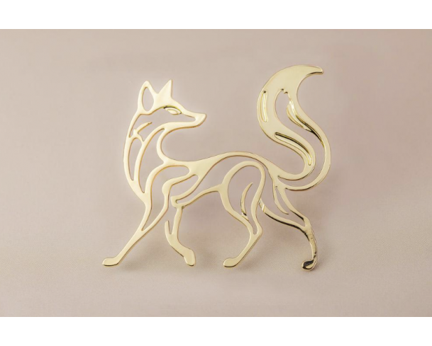 Pin’s renard dorée – Impact Émotion
