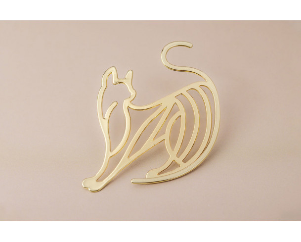 Pin’s chat doré – Impact Émotion