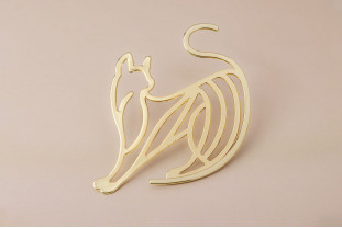 Pin’s chat doré – Impact Émotion