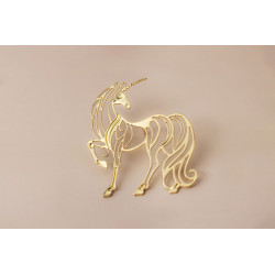 Pin’s licorne dorée – Impact Émotion