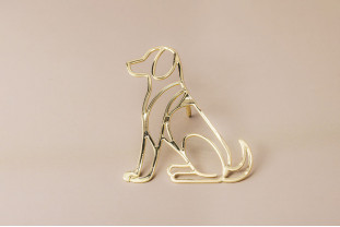 Pin’s chien doré – Impact Émotion