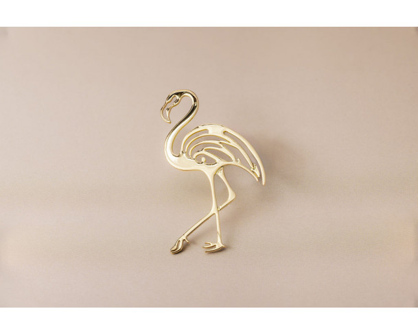 Pin’s flamant doré – Impact Émotion