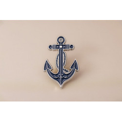 Pin’s ancre marine en métal argenté – Impact Émotion