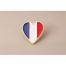 Pin’s cœur tricolore – Impact Émotion