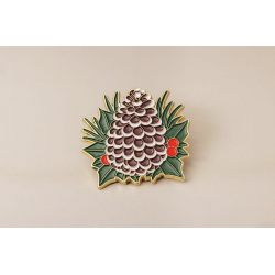Pin’s pomme de pin doré – Impact Émotion