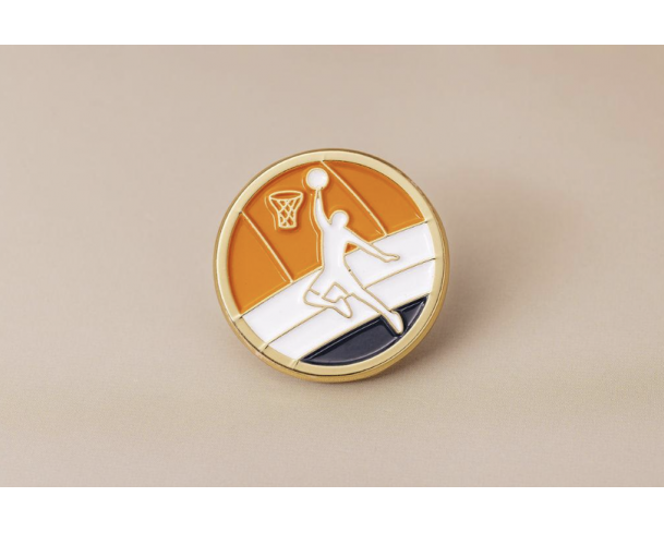 Pin’s basketball doré – Impact Émotion