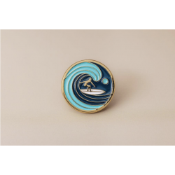 Pin’s surf doré – Impact Émotion