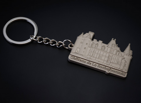 Porte clé de finition argent mat et finition 3D