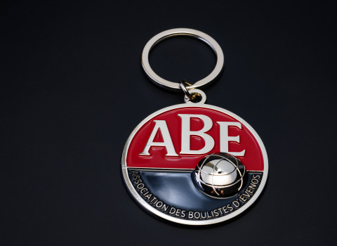 Porte-clé prestige de finition 3D et émaillage posé